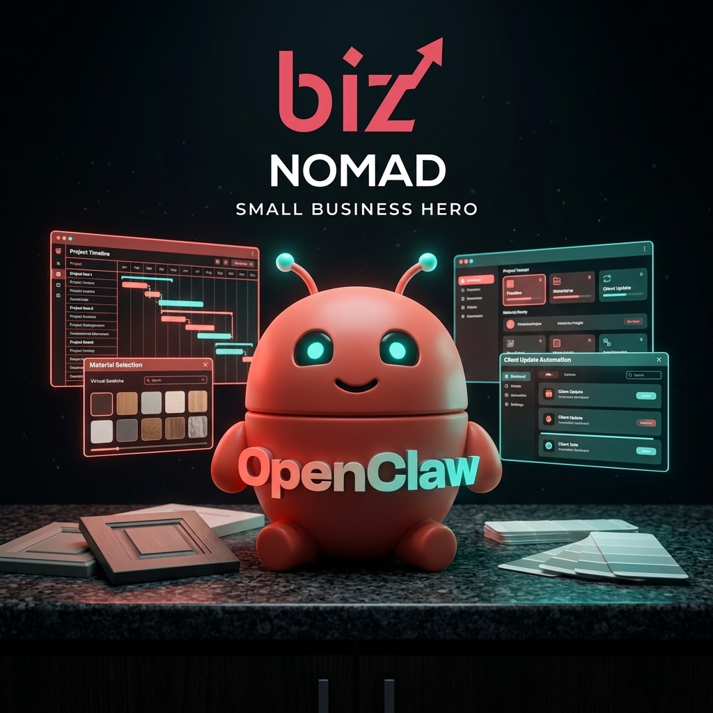 OpenClaw mascot managing remodel consultations around the clock