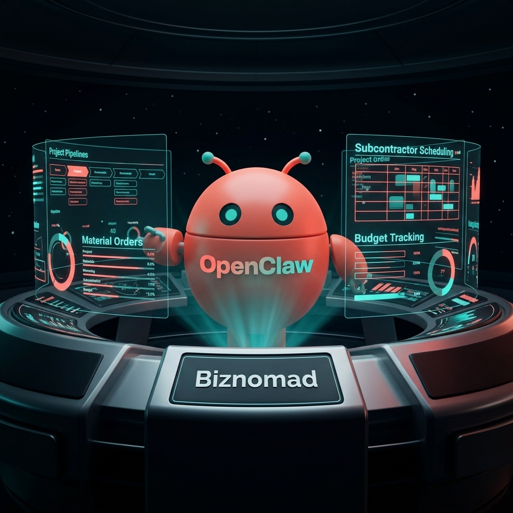 OpenClaw mascot orchestrating remodel lead analytics and project pipeline
